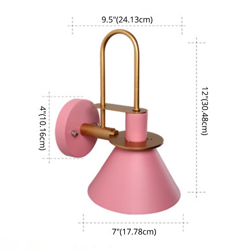Macaroon -stijl wandbevestiging verlichtingsarmatuur metalen kleurrijk sconce licht voor hotel slaapkamer