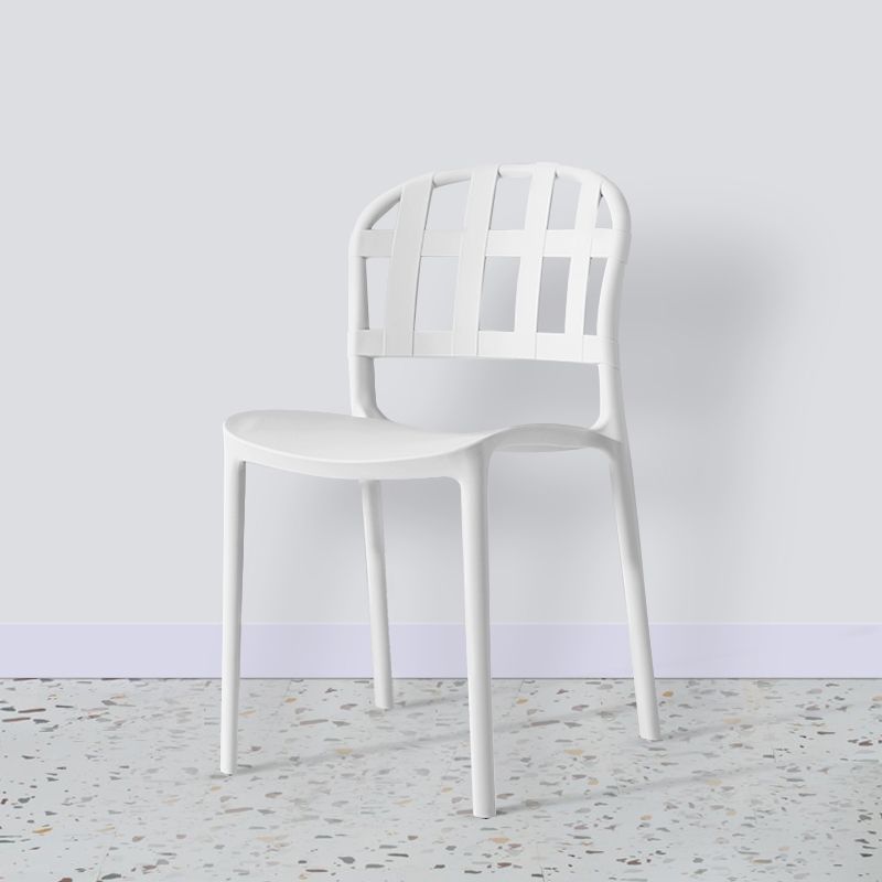 Plastic Armless Dining Chairs Scandinavian Style Home Dining Side Chair