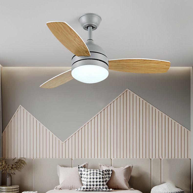 Metal Ceiling Fan Lighting Modern Style 1 Light Ceiling Fan Light for Bedroom