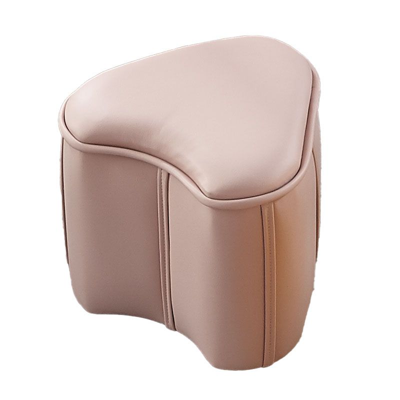 Solid Color Leather Standard Stool Modern Style Simple Unique Shape Footrest