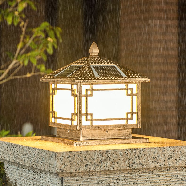 Creative LED Pillar Light Modern Solar Lighting Fixture for Garden
