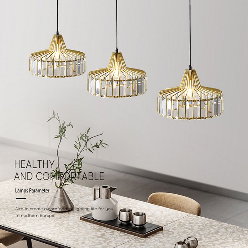 Modern Style Hanging Light Crystal Pendent Lighting Fixture for Sitting Room