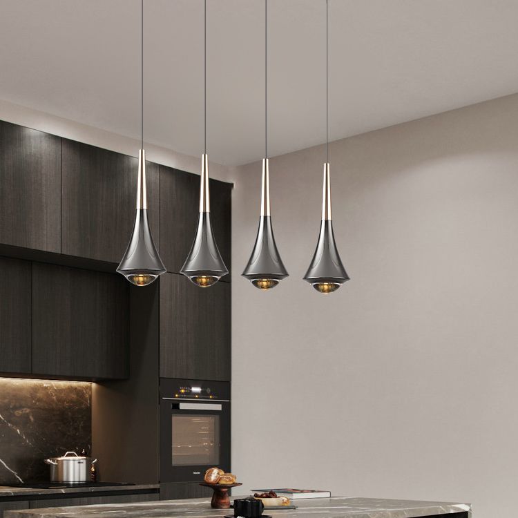 Aluminum Flared Pendant Light Fixture Simple LED Drop Lamp for Dining Room