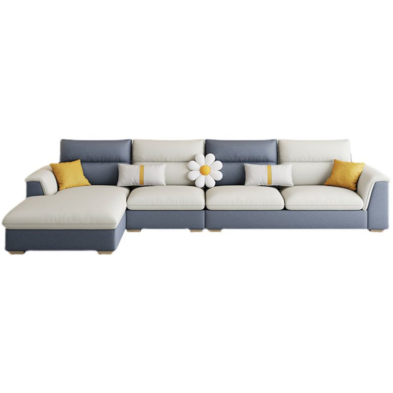 Glam 3/4 Seater Faux Leather Pillow Top Arm Sofa for Living Room