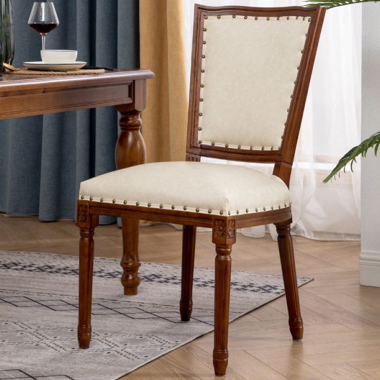 Comedor tradicional de madera, cocina, silla lateral, silla con respaldo abierto