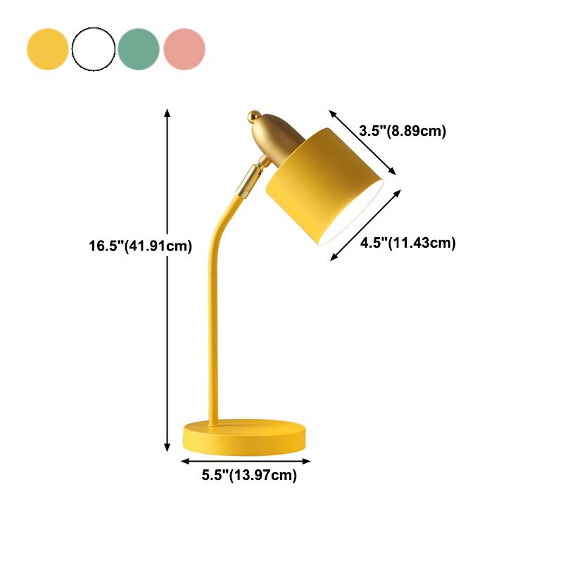 Modern Style Conical Nightstand Lamp Metal 1-Light Table Light