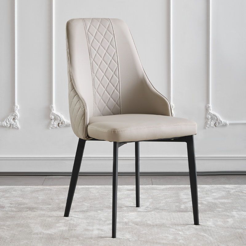 Hedendaagse stijl Parsons Dining zijstoelen gestoffeerde armloze eetkamerstoelen
