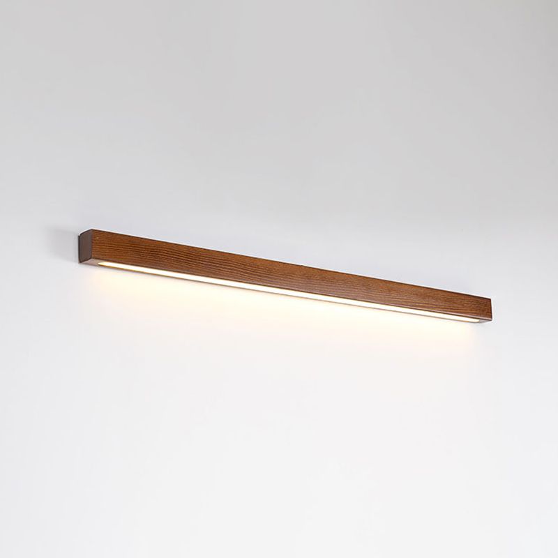 Iluminación de montaje de pared LED minimalista iluminación lineal montada en la pared con sombra de madera