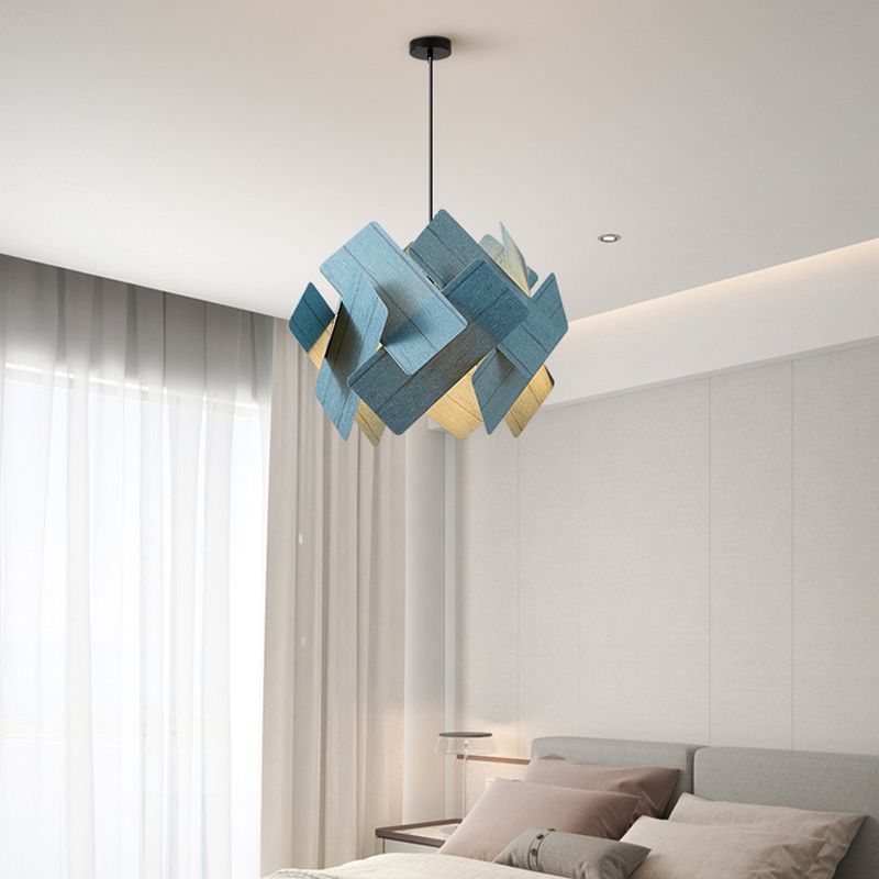 Metal Lantern Shade Hanging Lights Modern Style 1 Light Hanging Mount Fixture for Living Room