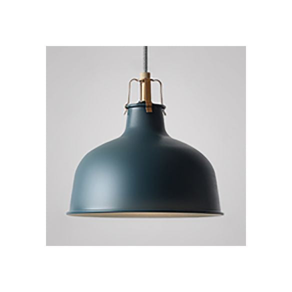 8,5 "/13" W gewölbte Metallanhänger Beleuchtung Industrial Style 1 Light Ess Room Hanging Lamp mit verstellbarer Kabel in Grau/Rosa