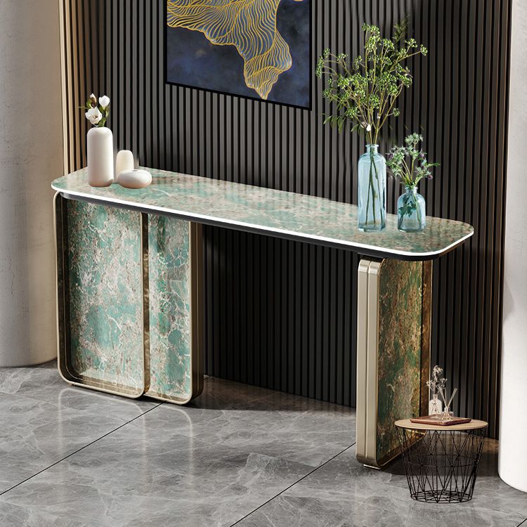 14 inch Wide Glam Accent Table Rectangle Shape Console Table for Hall