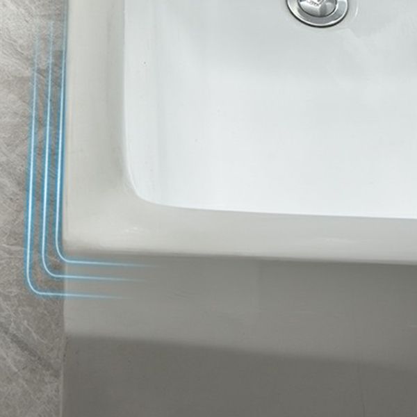 Acrylic Freestanding Bathtub Modern Rectangle Bathtub with Center Drain