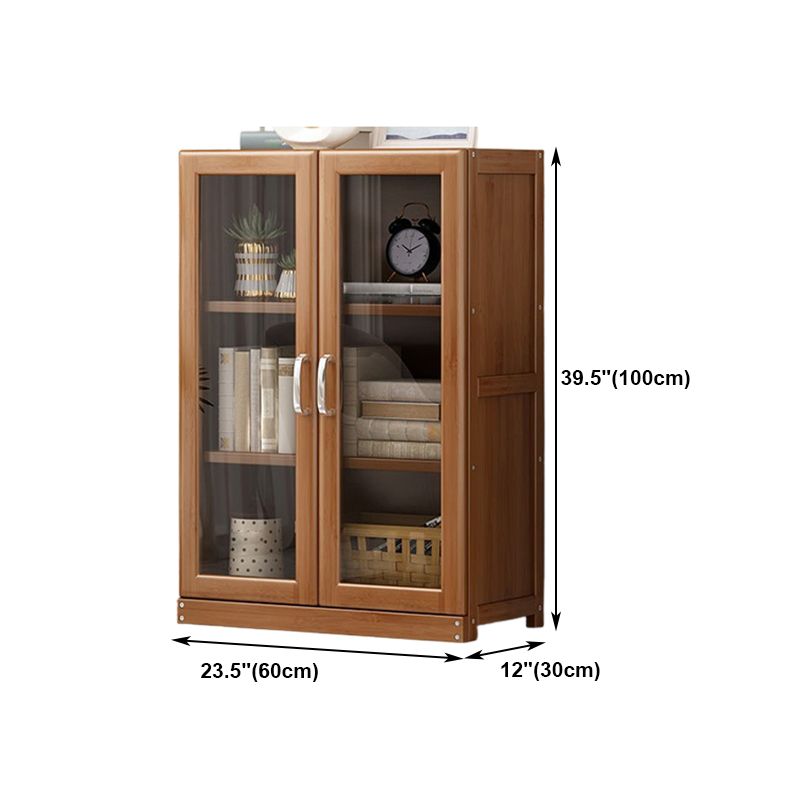Contemporary Vertical Standard Bookcase Brown Manufactured Wood Bookshelf