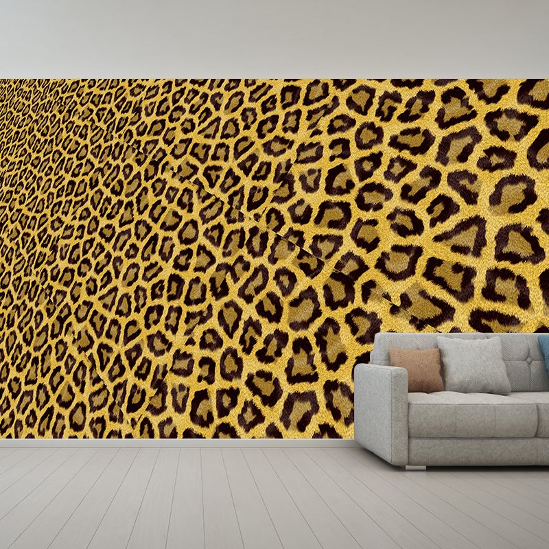 Leopard Print Wallpaper Environment Friendly Mildew Resistant Indoor Wall Mural