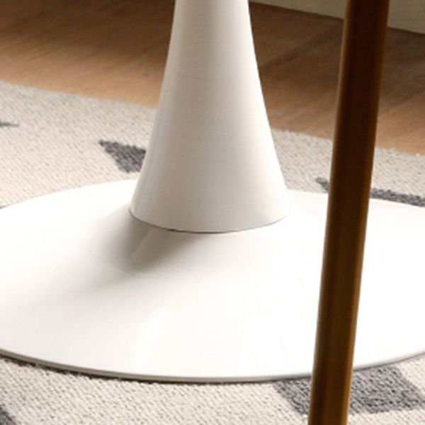 White Round Dining Table Stone Top Dining Table with Tulip Base