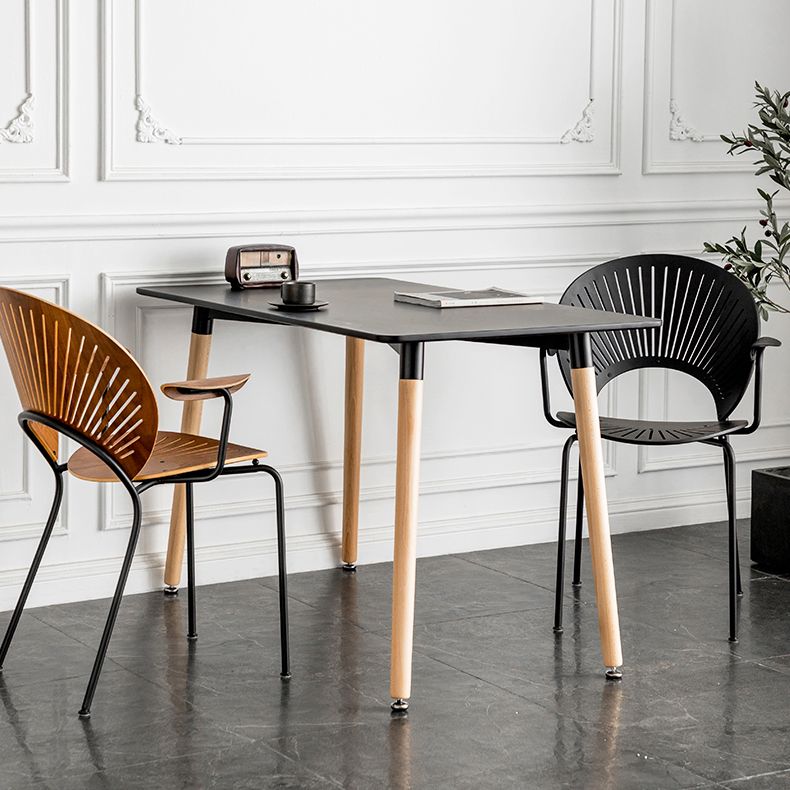 Eettafel in industriële stijl MDF 4 poten Eettafel voor eetkamer