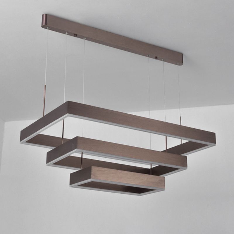 Luces colgantes de metal modernos de iluminación colgante cuadrado