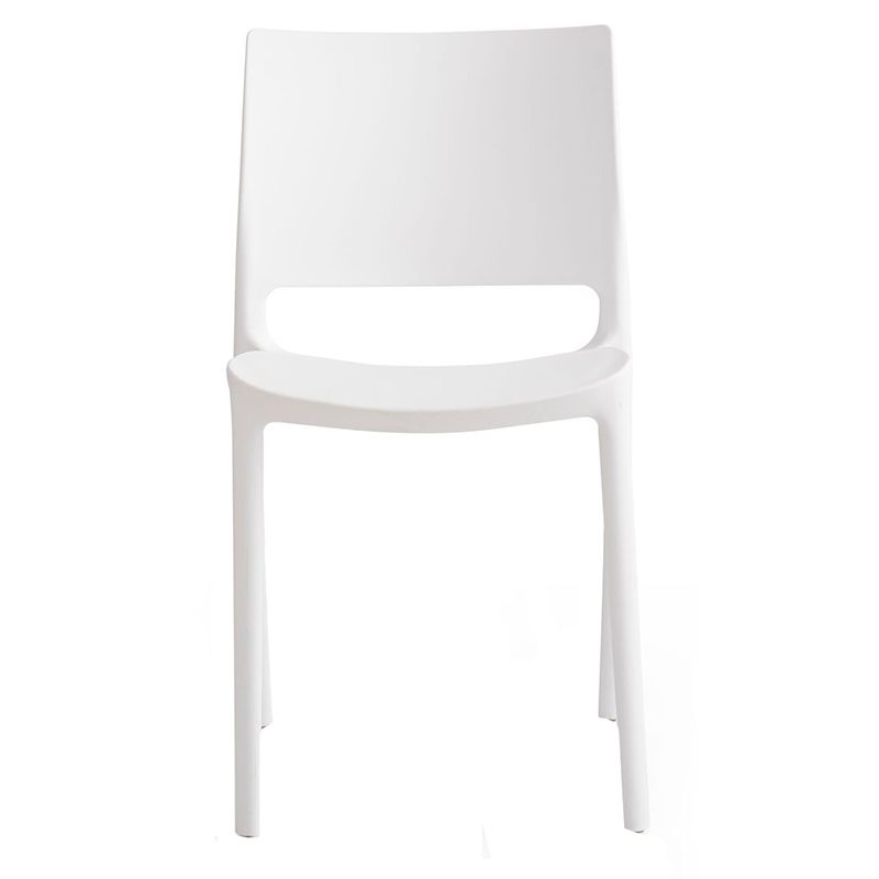 Contemporary Style Side Chair Open Back Plastic Dining Room Chair