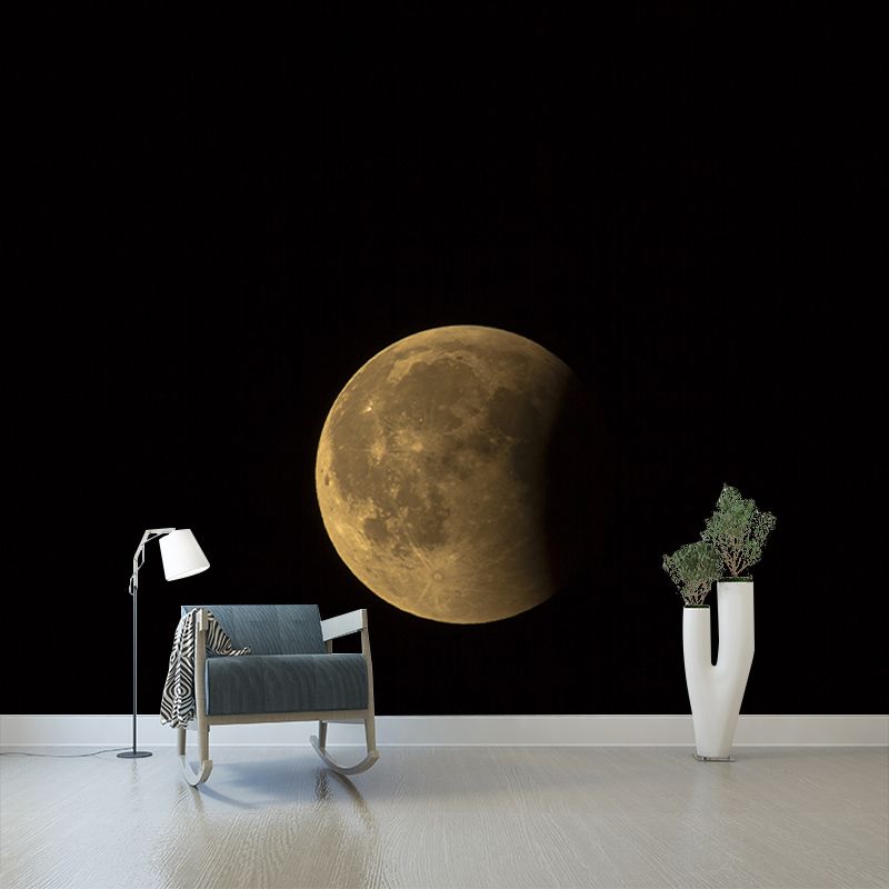 Environmental Moon Wallpaper Stain Resistant Sky Photography Wall Mural