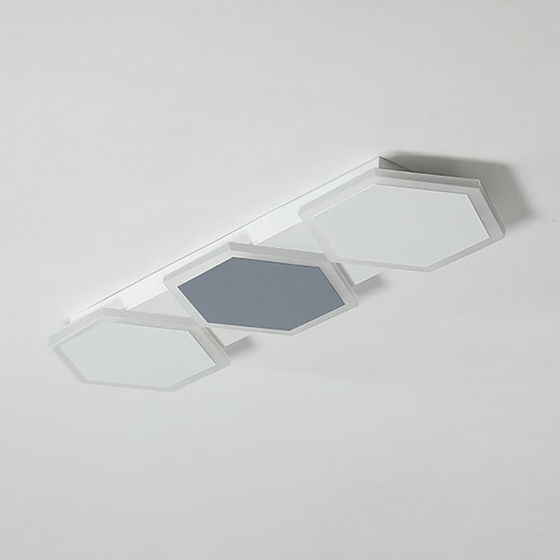 Multiple-Light Geometric Flush Mount Modern Acrylic Flush Light