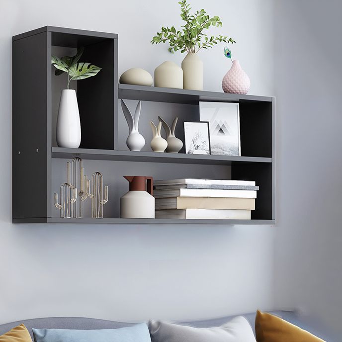 Wall Mounted Bookshelf Scandinavian Style Bookcase for Home Study Room