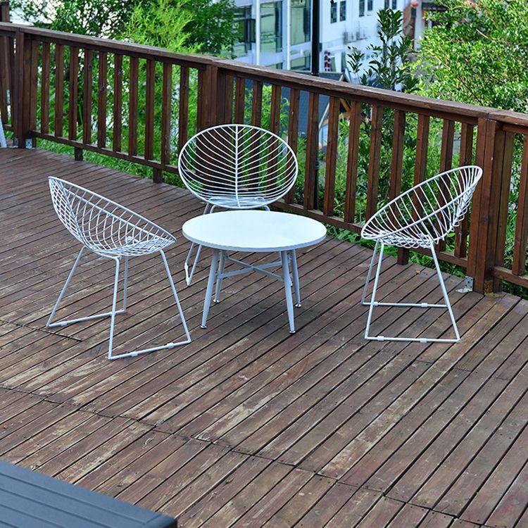 1/2/3/4/5 Pieces Dining Table Set Metal Round Bistro Table Set