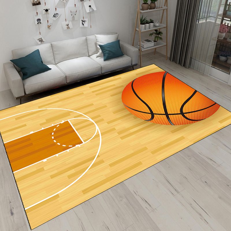 Fancy Court Pattern Area Rug Modern Polyester Area Carpet Stain Resistant Rug for Home Decor