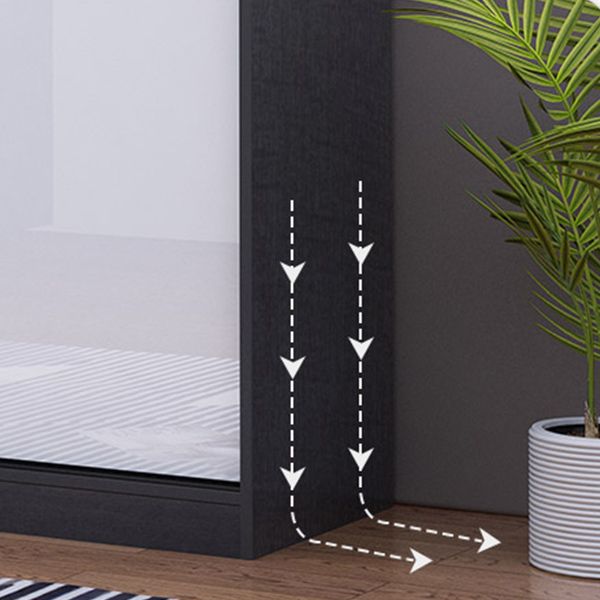 White Grey Wardrobe Cabinet Modern Wardrobe Closet with Shelves