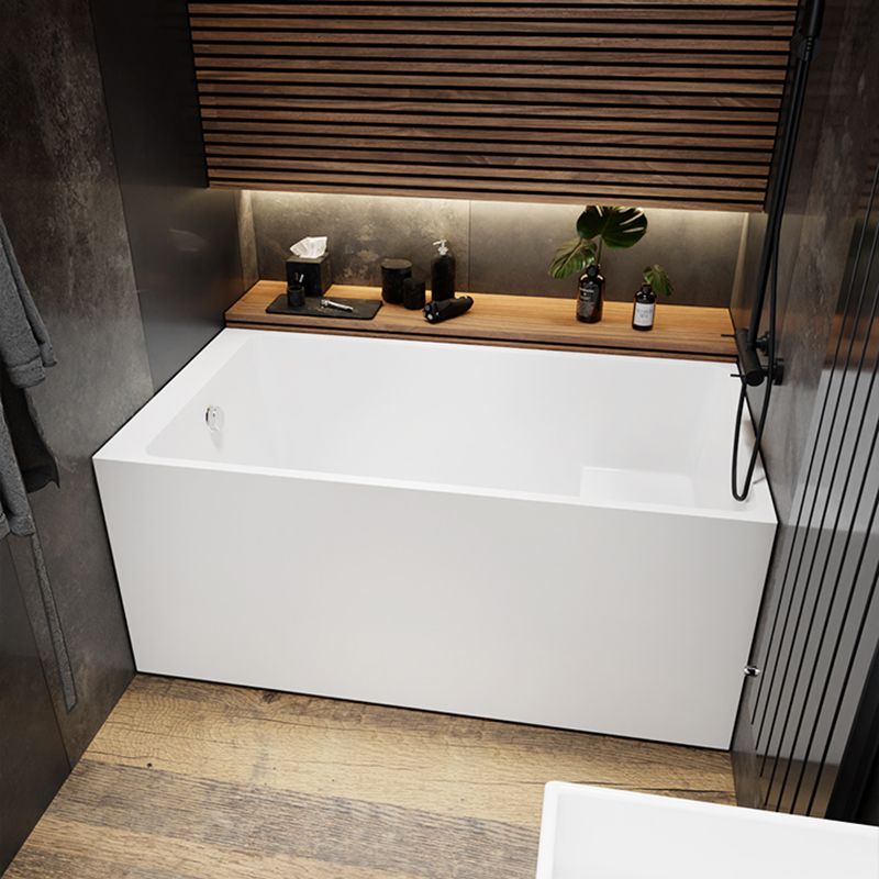 Soaking Bathtub Antique Finish Rectangular Back to Wall Bath Tub