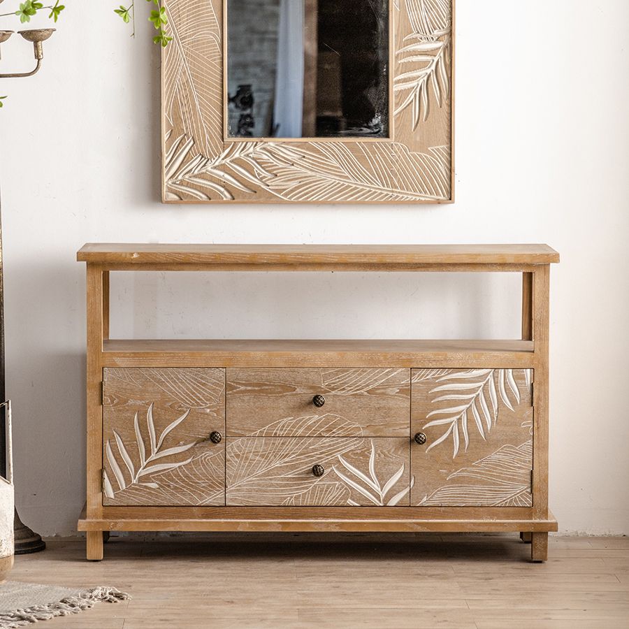 Modern Standard Storage Cabinet Solid Wood Cabinet with Drawer