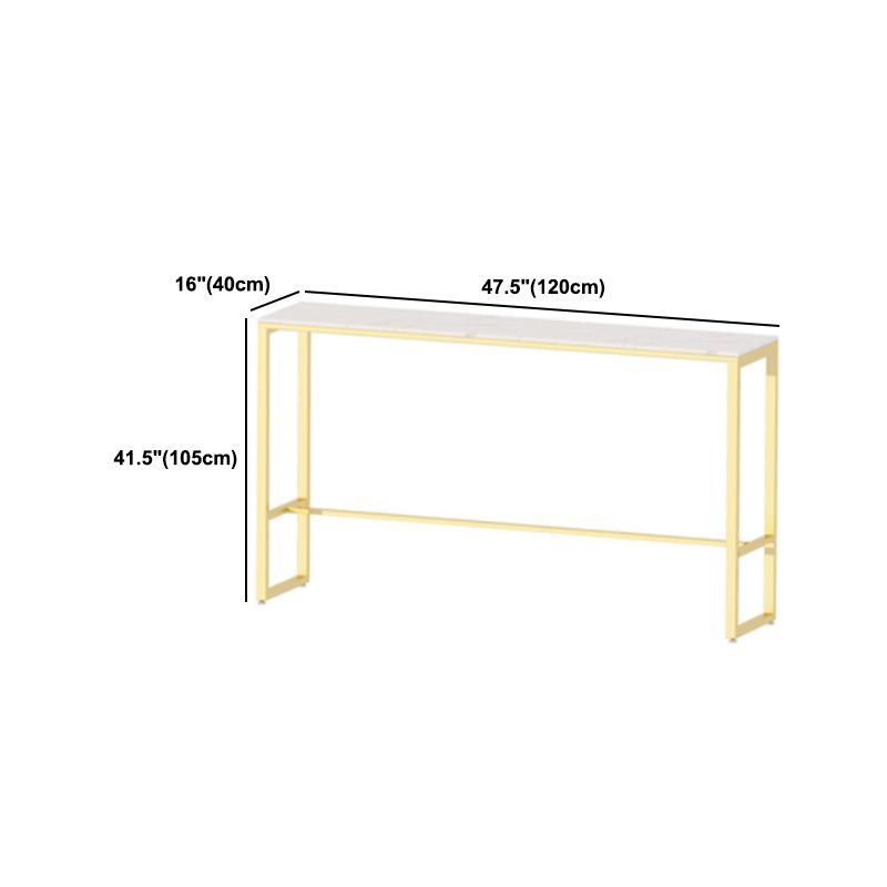 Glam Bar Table Set 1/5/9 Pieces Rectangle Stone Counter Table with Stools for Living Room