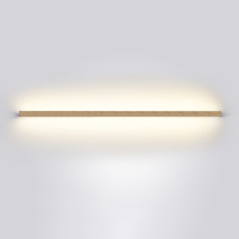 Multi Lights Linear Wall Mounted Lamps Modern Style Wood Wall Lights