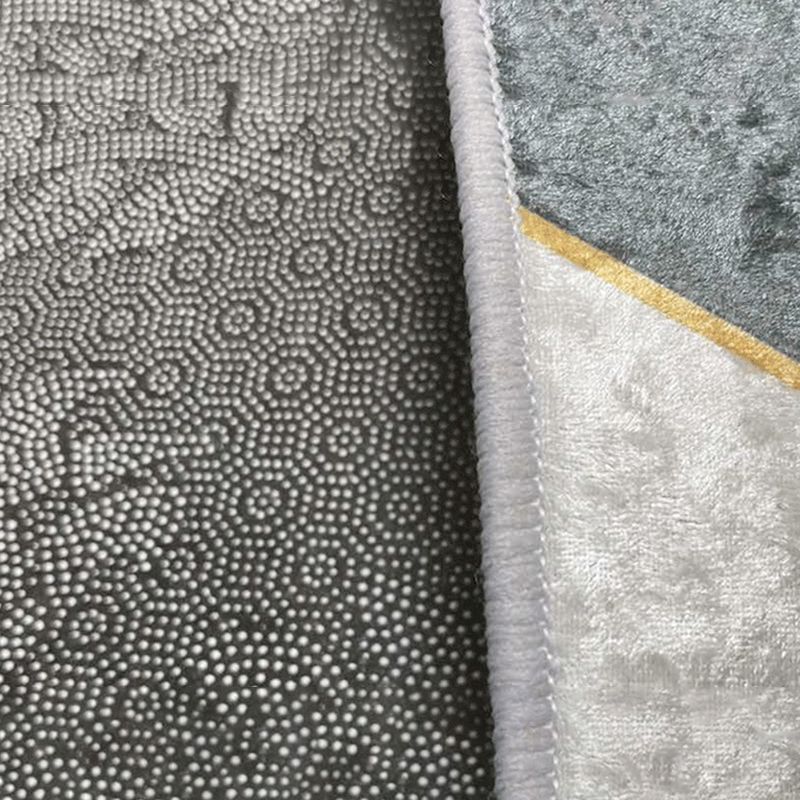 White Color Lump Rug Polyester Simple Rug Stain Resistant Rug for Drawing Room
