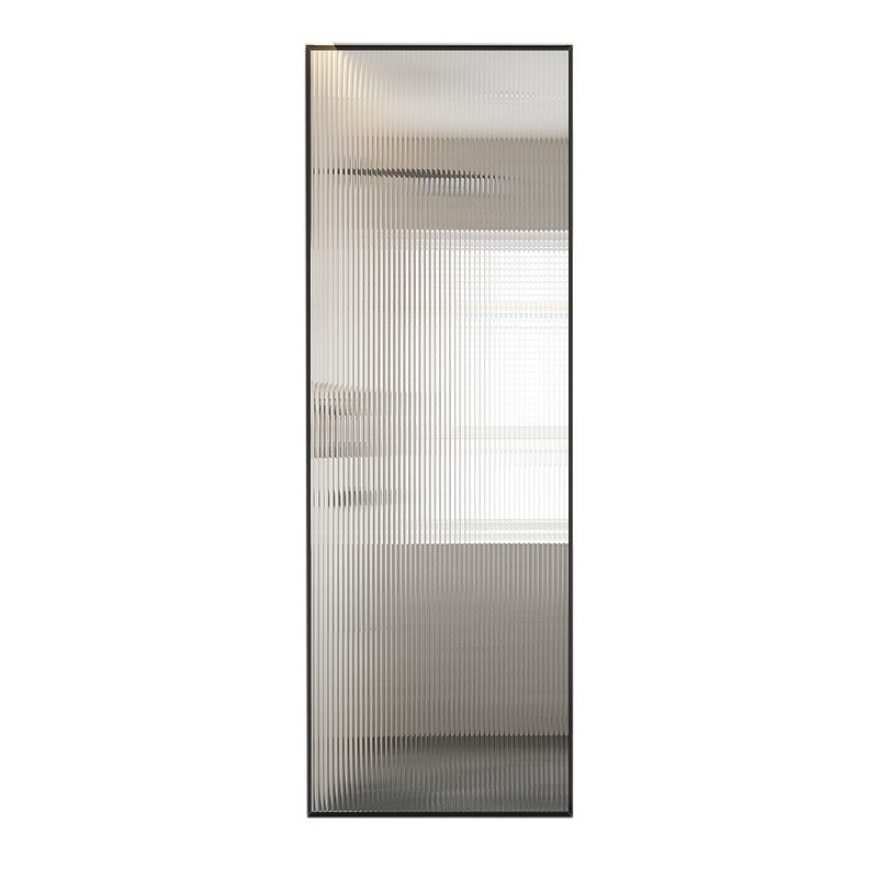 Metal and Glass Shower Bath Door Simple Inline Black Shower Door