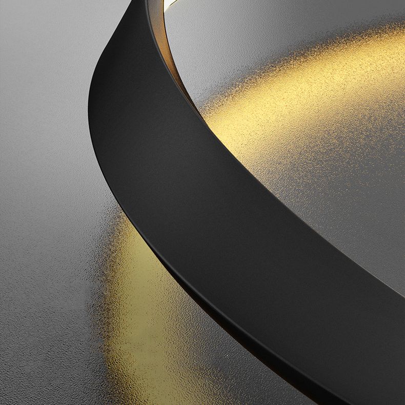 Black Aluminum Hanging Pendant Lights Contemporary Hanging Lamps for Dining Room