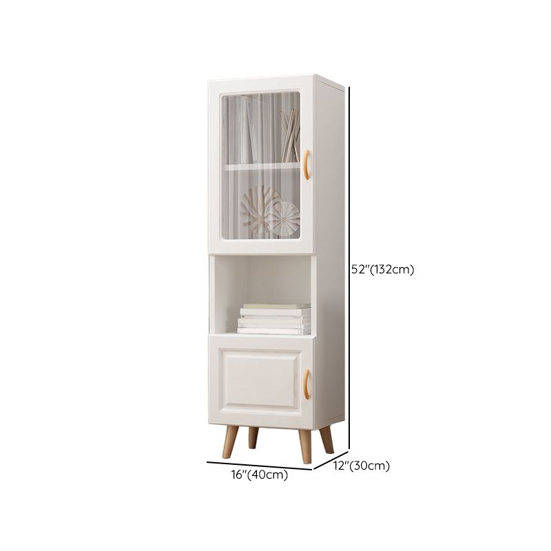 Contemporary Closed Back Bookshelf Standard Engineered Wood Bookcase