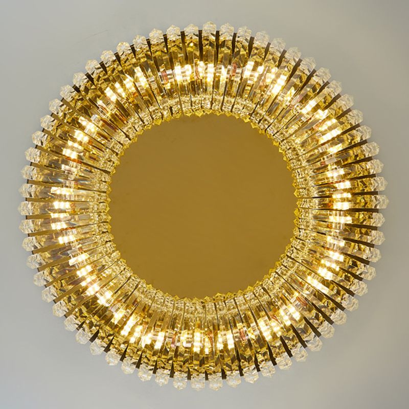 Modern Crystal Ceiling Light Simple Flush Mount Light Fixture for Bedroom