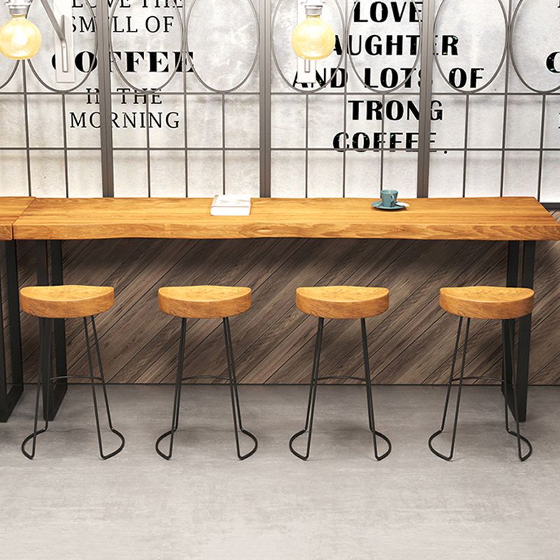 1/4/5/7 Pieces Industrial Rectangular Pub Table Set Wooden Counter Table Set