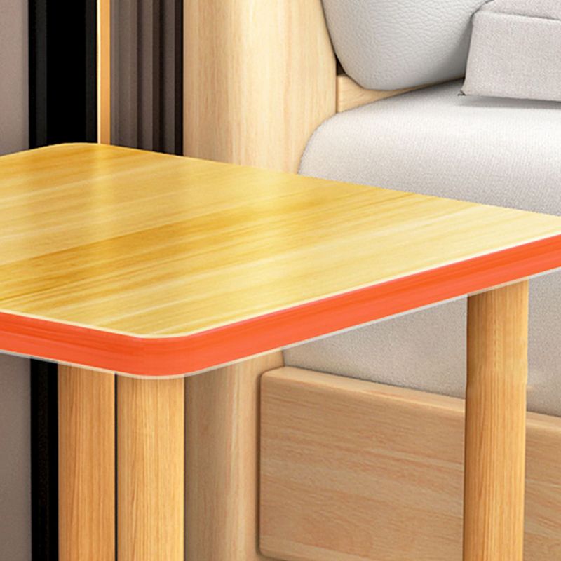 Contemporary Wooden Living Room Side Table 2-Tier with Storage