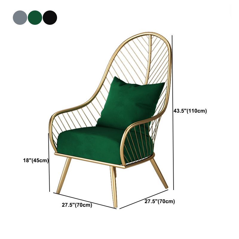 Glam Armless with Pillow Fixed Back Basic Four Leg Parsons Chair