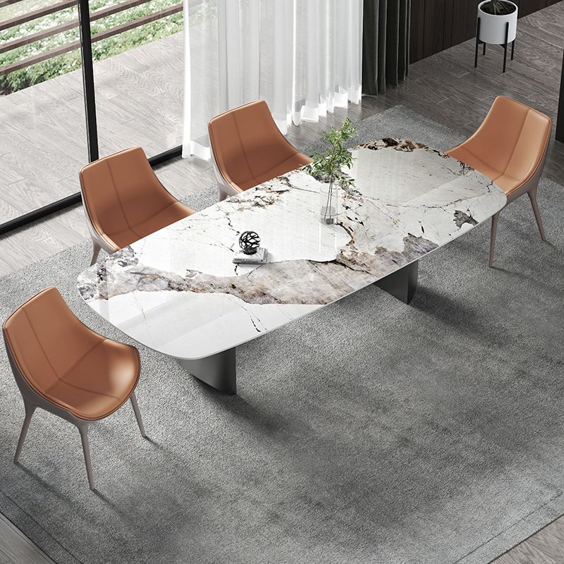 Modern Sintered Stone Dining Set Rectangle 1/2/5 Pieces Dining Set for Dining Areas
