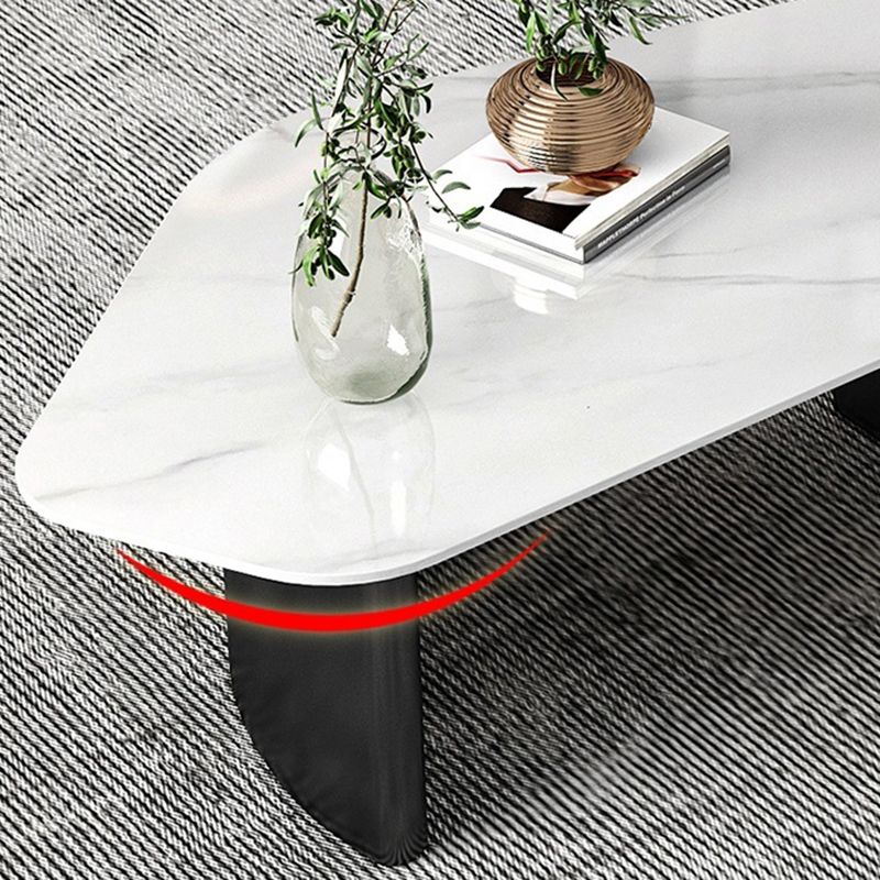 2 - Drawer Irregular Slate Coffee Table 15.7" H 1 Single Coffee Cocktail Table