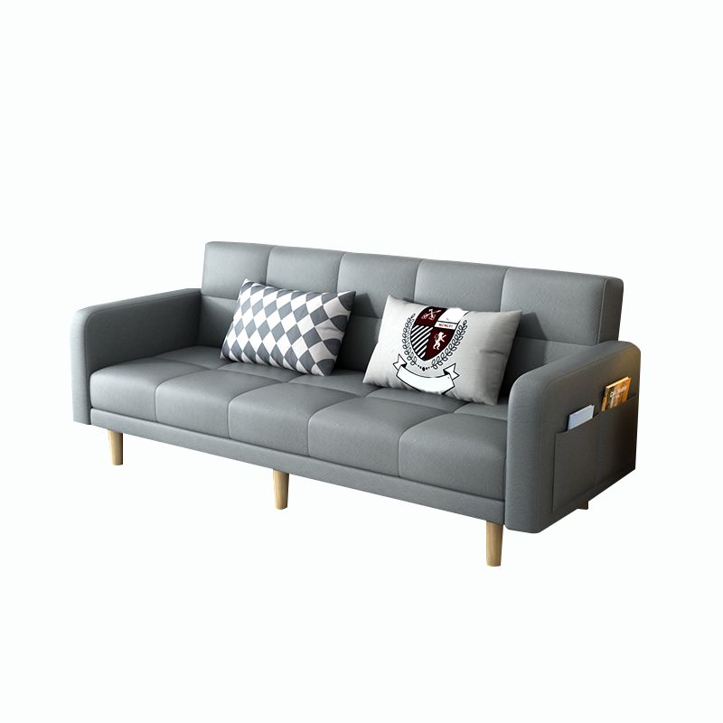 Beige hedendaagse koekje back sofa 25.6 "hoge vierkante armbank