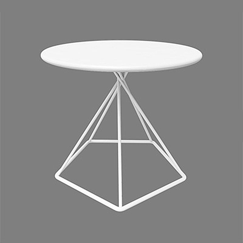 Modern Frame End Table Marble/metal Top Round Side Table for Living Room