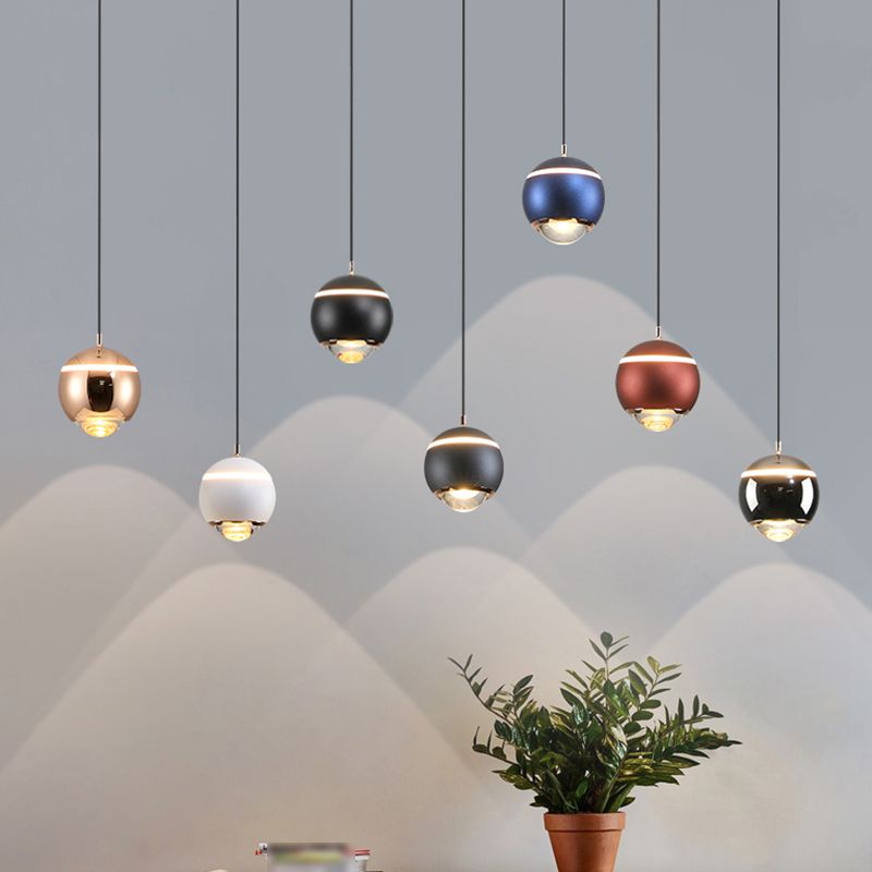 Postmoderne Aluminium -Anhänger Light Globe LED Hanging Anhänger für Schlafzimmer