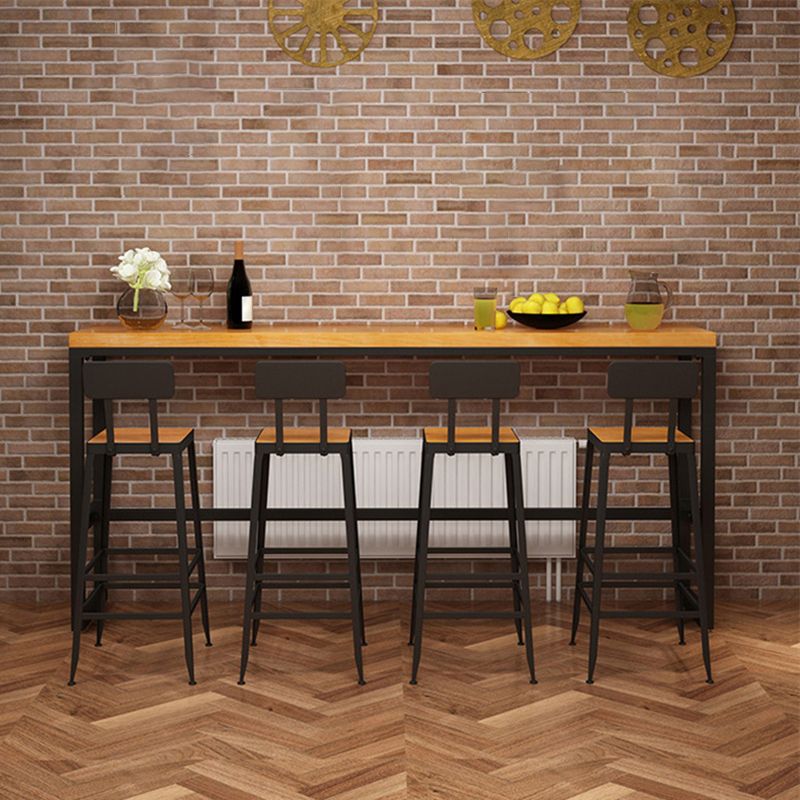 Solid Wood Bar Table Bar Height Contemporary Bar Height Pub Table for Indoor