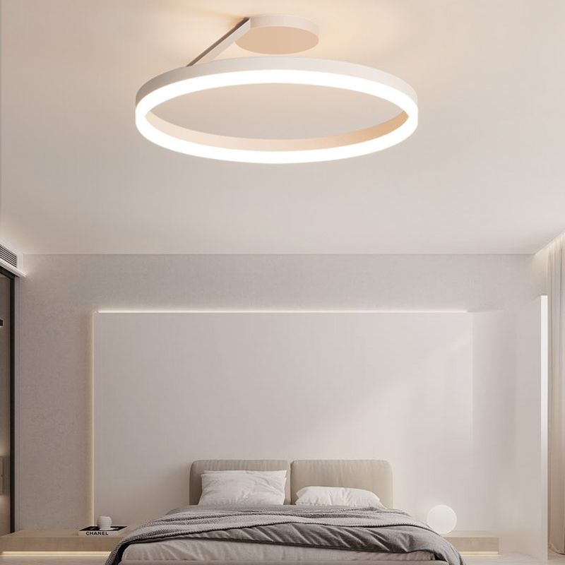 Metal Circular Mount Lighting Simplicity 1 Light Flush Mount Fixture