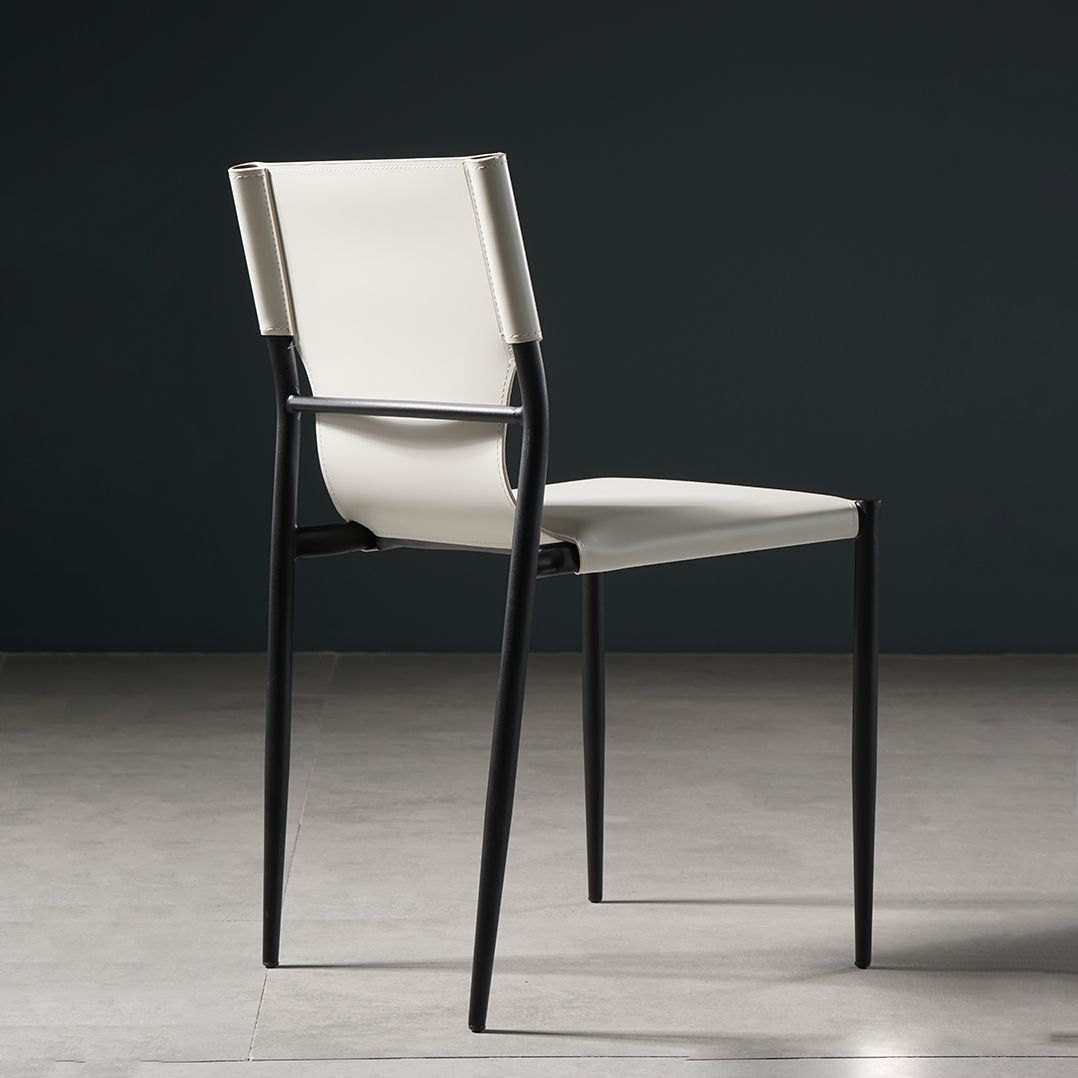 Silla de estilo moderno, sillas sin brazos con patas de metal para cocina