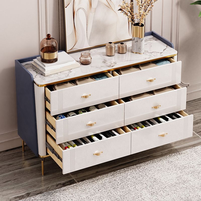 15.6" Width Classic Glam Storage Chest Stone Storage Chest Dresser