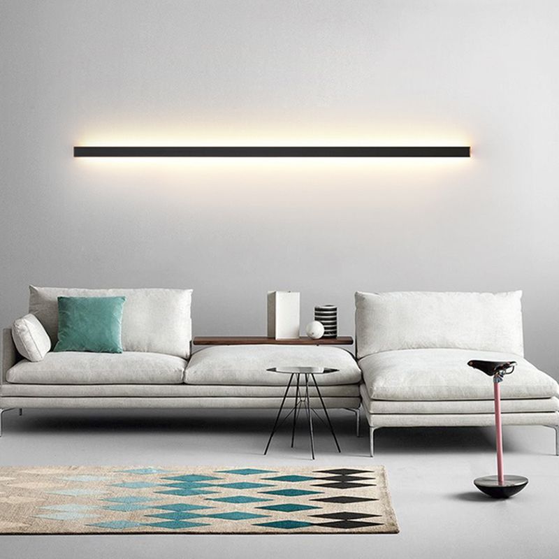 Luz de pared de forma lineal de metal Modern 1 Luz de la pared de luz montada en la pared